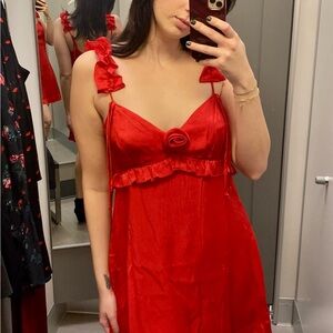 Wild Fable Red Ruffle Dress